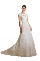 Usine Ivoire Trapèze Illusion Tulle Dentelle Classique Robes de mariée