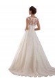 Usine Ivoire Trapèze Illusion Tulle Dentelle Classique Robes de mariée