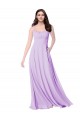 Usine Lilas Trapèze Scoop Mousseline Longue Robes demoiselle d'honneur