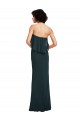 Usine Noir Fourreau Sans bretelle Mousseline Longue Robes demoiselle d'honneur