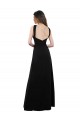 Usine Noir Trapèze Licou Mousseline Longue Robes demoiselle d'honneur