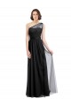 Usine Noir Trapèze Tulle Longue Robes demoiselle d'honneur