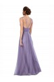 Usine Pastèque Trapèze Bretelles spaghetti Tulle Longue Robes demoiselle d'honneur
