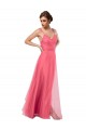 Usine Pastèque Trapèze Bretelles spaghetti Tulle Longue Robes demoiselle d'honneur