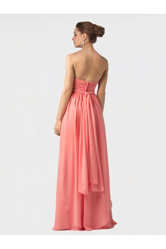 Usine Pastèque Trapèze Licou Mousseline Longue Robes demoiselle d'honneur