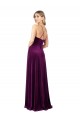 Usine Pourpre Trapèze Scoop Col V Velours Stretch Longue Formelles Robes demoiselle d'honneur / Robes de soirée / Robes de bal