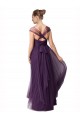 Usine Prune Trapèze Tulle Longue Robes demoiselle d'honneur
