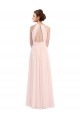Usine Rose 42 Trapèze Licou Mousseline Longue Robes demoiselle d'honneur