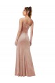 Usine Rose Fourreau Velours Stretch Longue Formelles Robes demoiselle d'honneur / Robes de soirée / Robes de bal