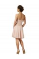 Usine Rose Trapèze Mousseline Dentelle Courte Robes demoiselle d'honneur / Robes de cocktail