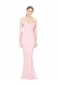 Usine Rose Trapèze Sans bretelle Crêpe Stretch Longue Formelles Robes demoiselle d'honneur / Robes de soirée / Robes de bal
