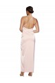 Usine Rose Trapèze Satiné Soyeux Longue Robes demoiselle d'honneur / Robes de bal