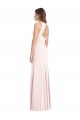 Usine Rose Trompette Bateau Crêpe Stretch Longue Robes demoiselle d'honneur / Robes de bal