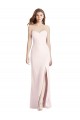 Usine Rose Trompette Sans bretelle Crêpe Stretch Longue Robes demoiselle d'honneur / Robes de bal