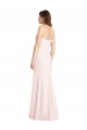 Usine Rose Trompette Sans bretelle Crêpe Stretch Longue Robes demoiselle d'honneur / Robes de bal