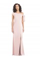 Usine Rose Trompette Épaule Dénudée Crêpe Stretch Longue Formelles Robes demoiselle d'honneur / Robes de soirée / Robes de bal