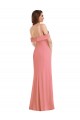 Usine Rose vif Trompette Crêpe Stretch Longue Robes demoiselle d'honneur / Robes de bal