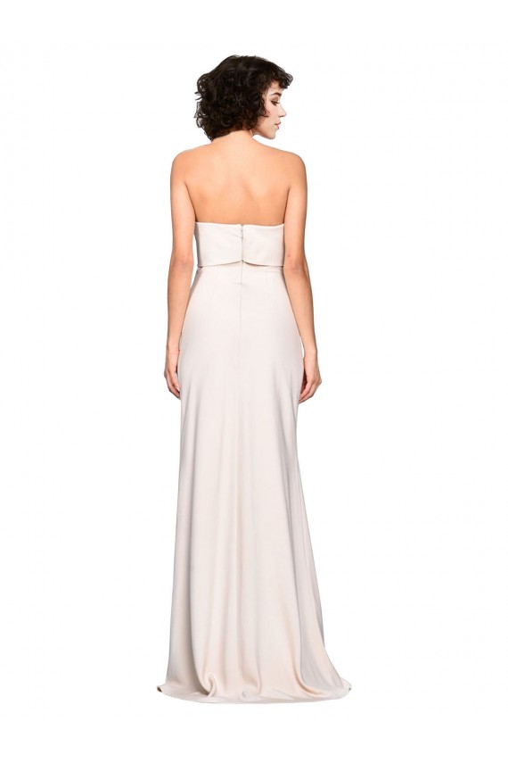 Usine Sirène Sans bretelle Crêpe Stretch Longue Robes demoiselle d'honneur / Robes de bal