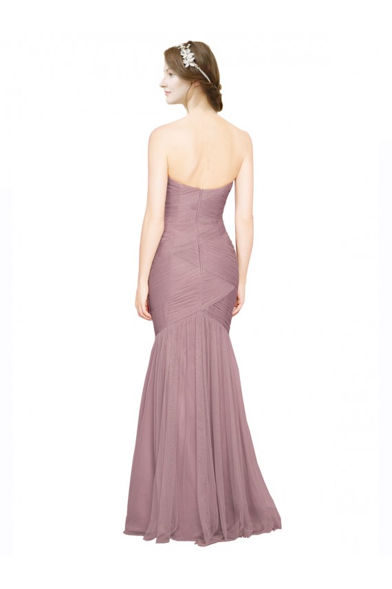 Usine Sirène Sans bretelle Tulle Longue Robes demoiselle d'honneur