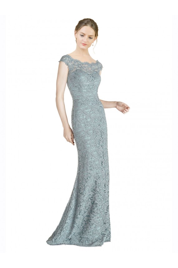 Usine Sirène Épaule Dénudée Dentelle Longue Robes demoiselle d'honneur / Robes de bal