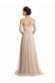 Usine Trapèze Col Carré Tulle Longue Robes demoiselle d'honneur