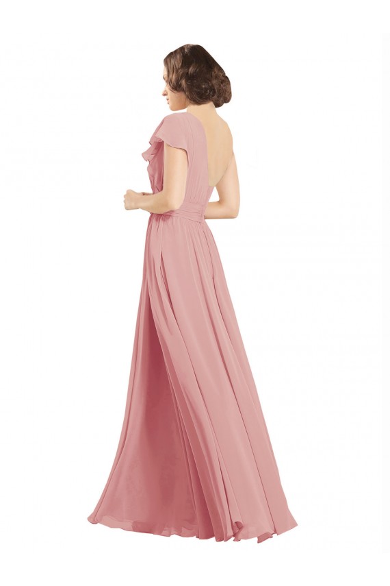 Usine Trapèze Mousseline Longue Robes demoiselle d'honneur