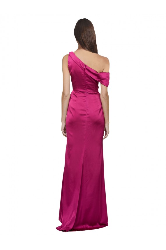 Usine Trapèze Satiné Stretch Longue Formelles Robes demoiselle d'honneur / Robes de soirée / Robes de bal