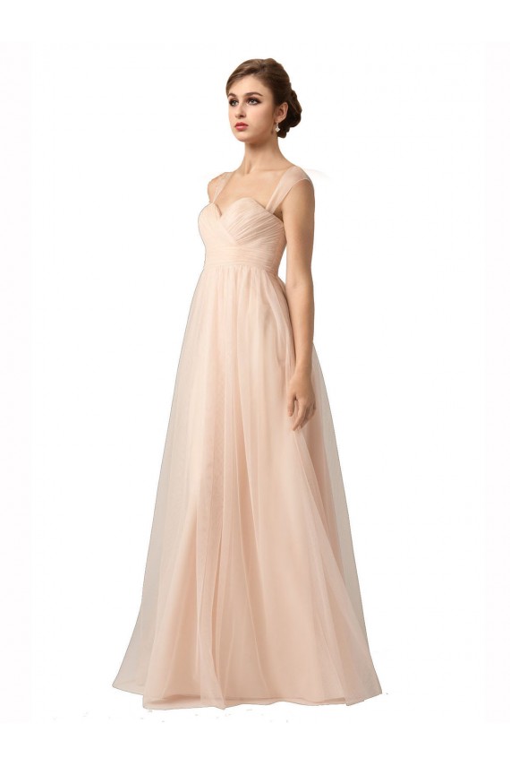 Usine Trapèze Tulle Longue Robes demoiselle d'honneur