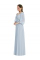 Usine Trapèze Épaule Dénudée Mousseline Longue Formelles Robes demoiselle d'honneur / Robes de soirée