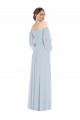Usine Trapèze Épaule Dénudée Mousseline Longue Formelles Robes demoiselle d'honneur / Robes de soirée