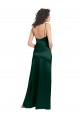 Usine Vert Chasseur Trapèze Scoop Satiné Stretch Longue Formelles Robes demoiselle d'honneur / Robes de soirée / Robes de bal
