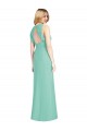 Usine Vert de jade Sirène Col bijou Mousseline Longue Robes demoiselle d'honneur