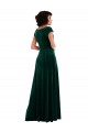 Usine Vert foncé Trapèze Velours Stretch Longue Robes demoiselle d'honneur / Robes de bal